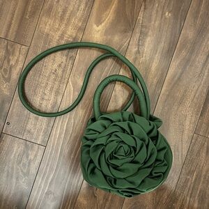 Staud Green Floral Women Bag
